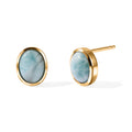 D'Joy AA Larimar Ohrringe 925 Silber 750 Vergoldet ca. 3,02 ct.