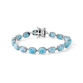 D'Joy AAA Larimar Armband ca. 18 cm 925 Silber Rhodiniert ca. 26,49 ct.