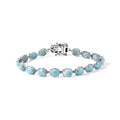 D'Joy AAA Larimar Armband ca. 19 cm 925 Silber Rhodiniert ca. 26,49 ct.