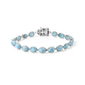 D'Joy AAA Larimar Armband ca. 20 cm 925 Silber Rhodiniert ca. 29,81 ct.