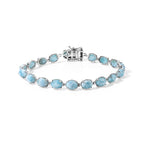 D'Joy AAA Larimar Armband ca. 20 cm 925 Silber Rhodiniert ca. 29,81 ct.