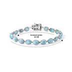 D'Joy AAA Larimar Armband ca. 20 cm 925 Silber Rhodiniert ca. 29,81 ct.