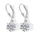 D'Joy Moissanit Ohrringe 925 Silber Platiniert ca. 3.75 ct