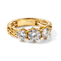 SHOPLC JUBILÄUMS DESIGN D'Joy Moissanit Ring 925 Silber 750 Vergoldet (Größe 17.00) ca. 1.64 ct