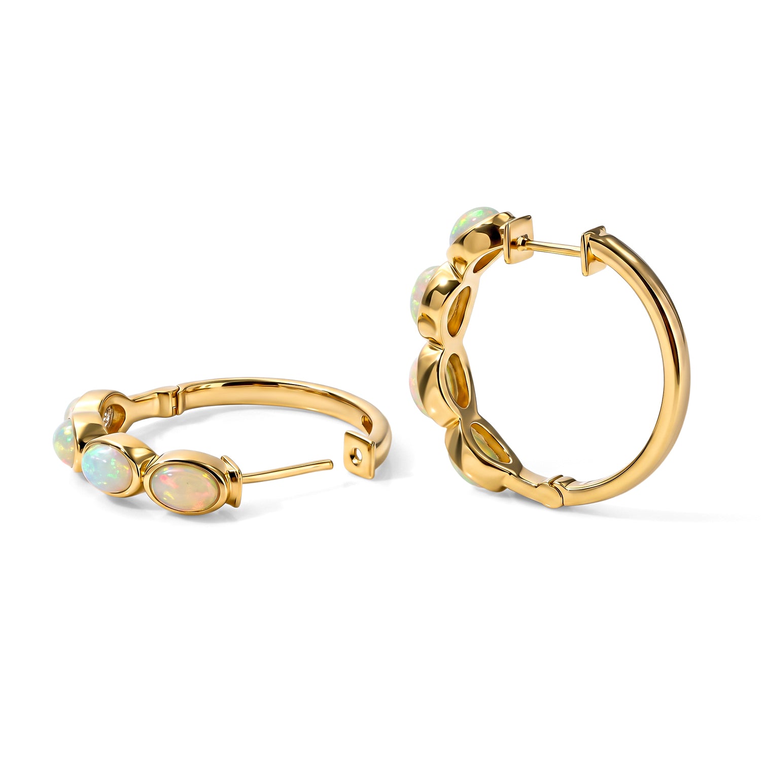 EverTrue AA natürliche, äthiopische Welo Opal Ohrringe, Bronze mit Gelbgold E-Beschichtung - 2,62 ct.