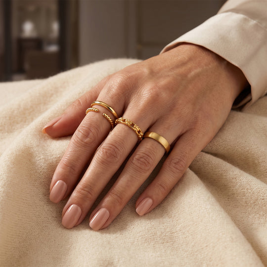 EverTrue Bandring, 750 vergoldet Bronze - 5 Gramm