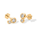 LUXURIANT DIAMOND - Lab Grown Diamant SI-GH Ohrringe 925 Silber 750 Gelbgold vermeil ca. 0.25 ct