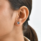 D'Joy Milchiger Aquamarin Ohrringe 925 Silber Rhodiniert ca. 3,00 ct.