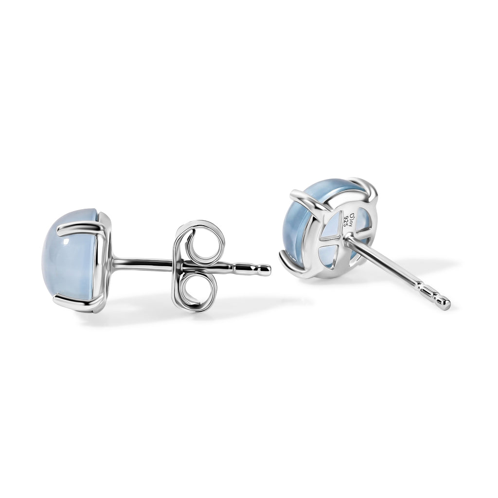D'Joy Milchiger Aquamarin Ohrringe 925 Silber Rhodiniert ca. 3,00 ct.