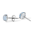 D'Joy Milchiger Aquamarin Ohrringe 925 Silber Rhodiniert ca. 3,00 ct.