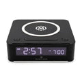 Marathon Qi Dual-Ladestation mit Digitalwecker, kabelloses Laden, Schwarz