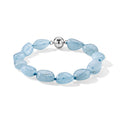 Aquamarin Armband ca. 20 cm 316L Edelstahl ca. 115,00 ct.