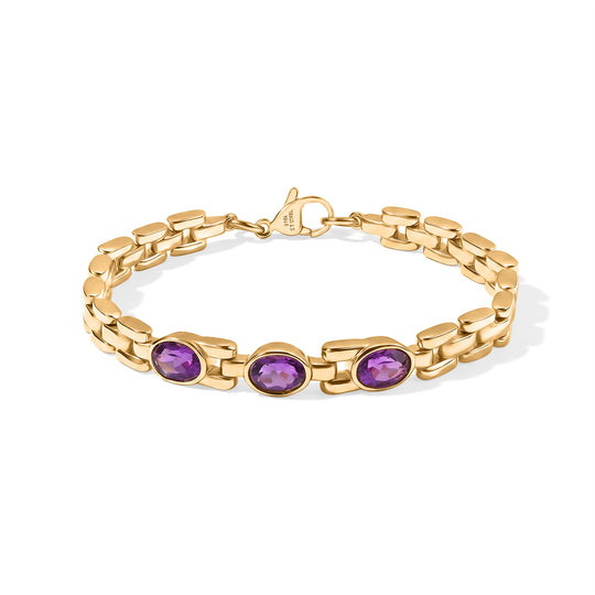 EVER TRUE Rauchquarz Armband ca. 16.5 cm 316L Edelstahl 750 Vergoldet ca. 2.08 ct