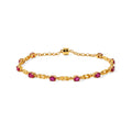 EVER TRUE Afrikanischer Rubin (Fissure gefüllt) Armband ca. 19 cm 950 Kupfer ca. 2.20 ct