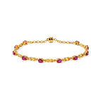 EVER TRUE Afrikanischer Rubin (Fissure gefüllt) Armband ca. 19 cm 950 Kupfer ca. 2.20 ct