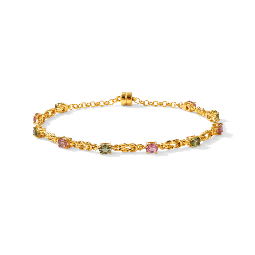 EVER TRUE Mehrfarbig-Turmalin Armband ca. 19 cm 950 Kupfer ca. 2.20 ct
