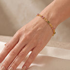 EVER TRUE Mehrfarbig-Turmalin Armband ca. 19 cm 950 Kupfer ca. 2.20 ct