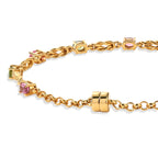 EVER TRUE Mehrfarbig-Turmalin Armband ca. 19 cm 950 Kupfer ca. 2.20 ct