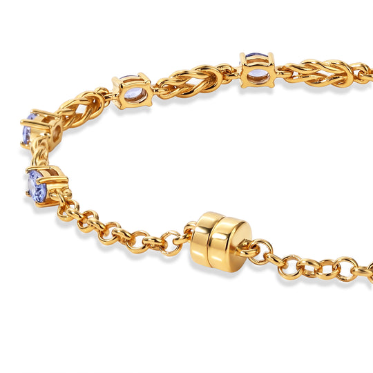 EVER TRUE Tansanit Armband ca. 19 cm 950 Kupfer ca. 2.20 ct