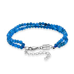 Neon Apatit Armband ca. 18 cm 316L Edelstahl ca. 30,00 ct.