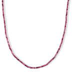 Rosa Turmalin Halskette ca. 45 cm 316L Edelstahl ca. 65.00 ct