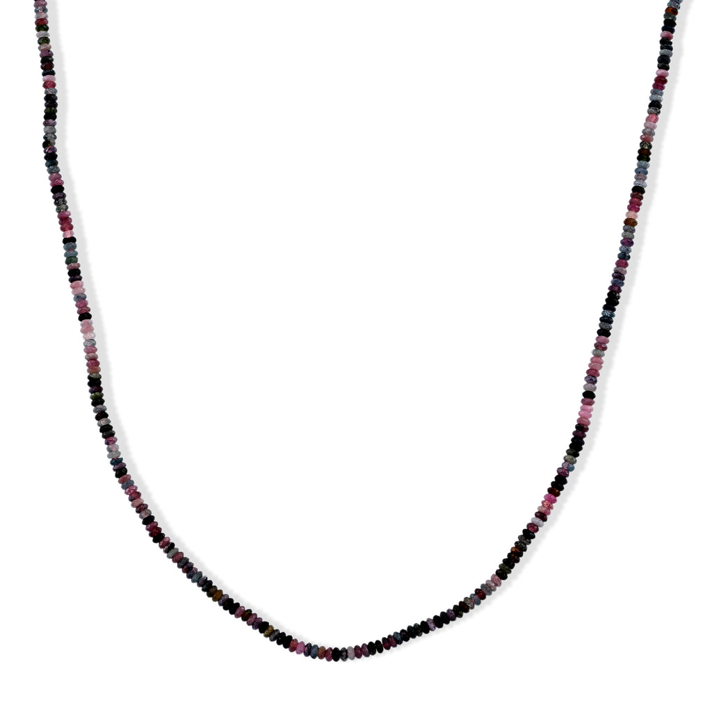 Mehrfarbig-Turmalin Halskette ca. 45 cm 316L Edelstahl ca. 35.00 ct