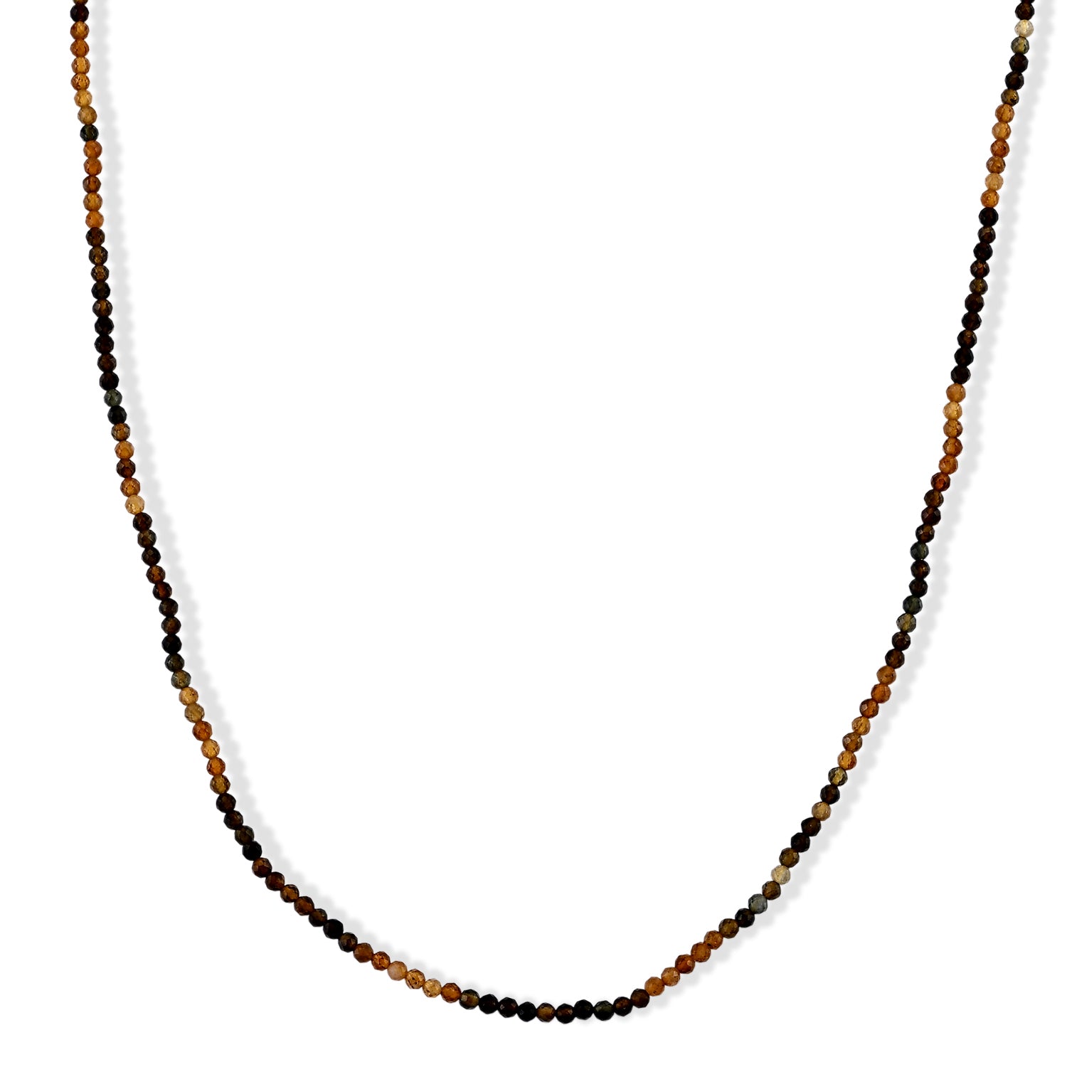 Gelber Turmalin, Mehrfarbige-Turmalin Halskette ca. 45 cm 316L Edelstahl ca. 28.00 ct