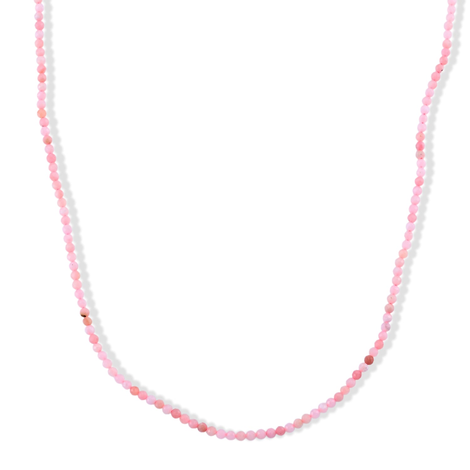 Rosa Opal Halskette ca. 45 cm 316L Edelstahl ca. 25.00 ct