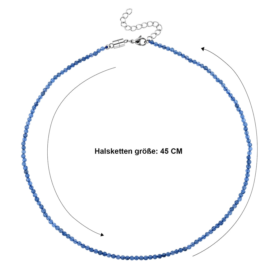 Santamaria Aquamarin Halskette ca. 45 cm 316L Edelstahl ca. 20,00 ct.