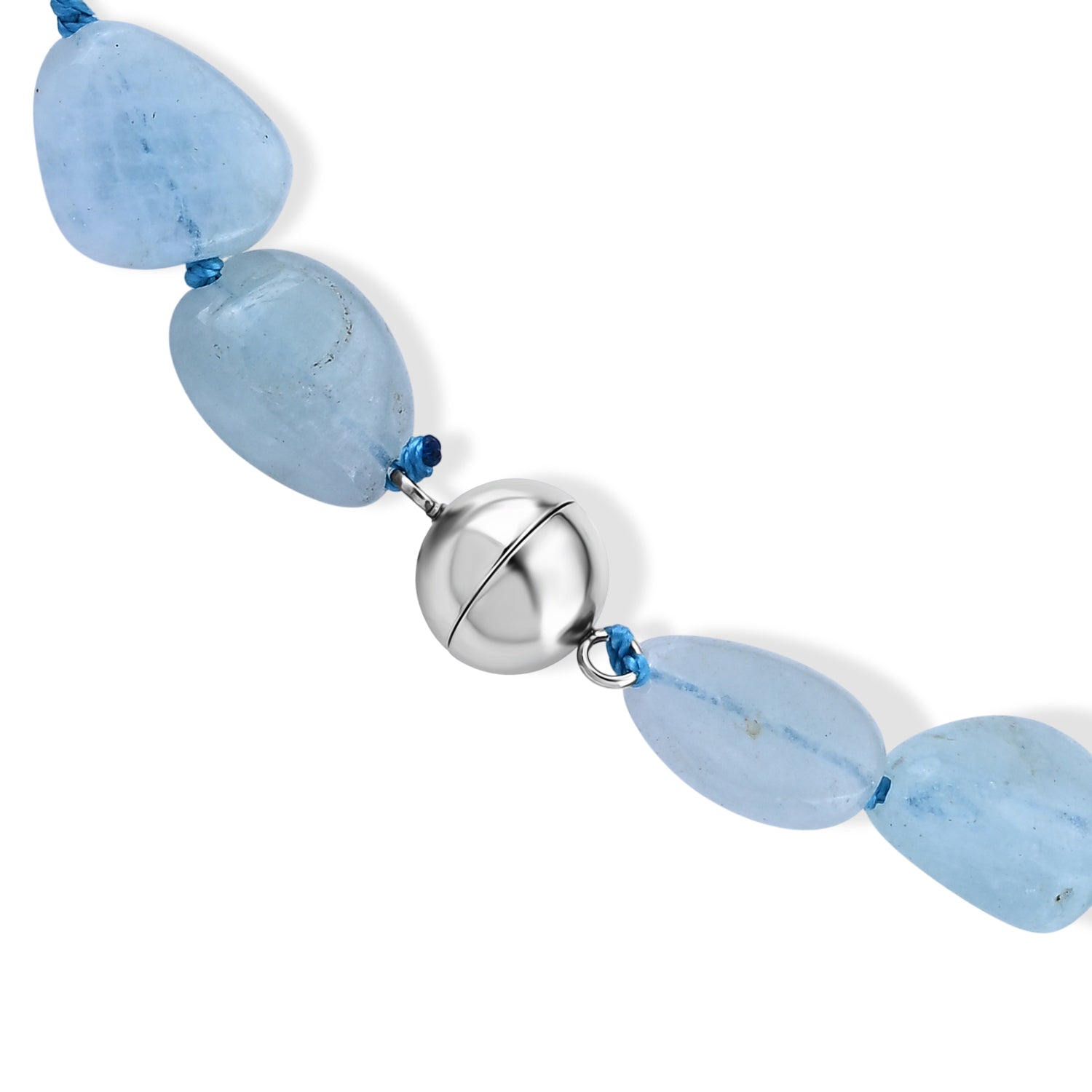 Aquamarin Halskette ca. 50 cm 316L Edelstahl ca. 230,00 ct.