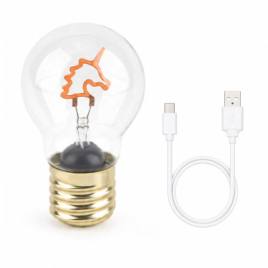 LIVMORE Dekorative Wiederaufladbare LED-Glaslampe mit Doppelherz-Motiv & USB-C (ca. 6,5 x 12 cm)