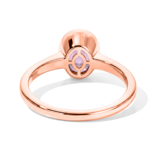 EVER TRUE Rose De France Amethyst Ring 950 Kupfer Rosévergoldet (Größe 16.00) ca. 1,63 ct