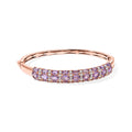 EVER TRUE Rose De France Amethyst Armreif ca. 19 cm Nickelfreies Messing Rosévergoldet ca. 8,95 ct.