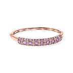 EVER TRUE Rose De France Amethyst Armreif ca. 19 cm Nickelfreies Messing Rosévergoldet ca. 8,95 ct.