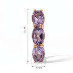 EVER TRUE Rose De France Amethyst Ohrringe 950 Kupfer Rosévergoldet ca. 4,27 ct.
