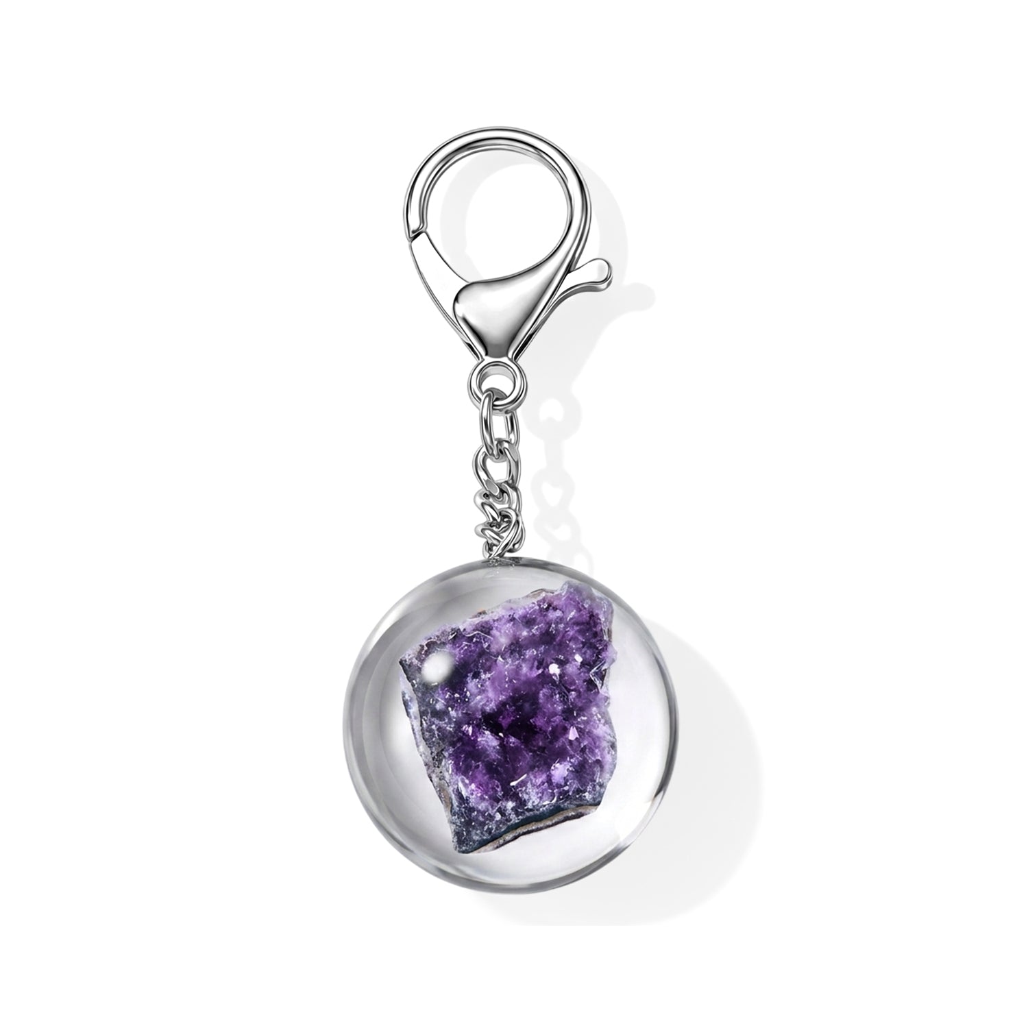 Afrikanischer Amethyst Schlüsselbund Reine Legierung ca. 1.00 ct