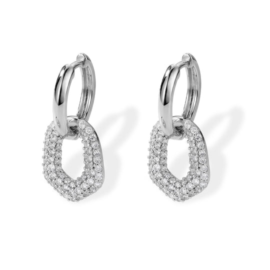 LUXURIANT DIAMOND - Lab Grown Diamant SI-GH SGL zertifiziert Ohrringe 925 Silber 750 Gelbgold vermeil ca. 1,00 ct.
