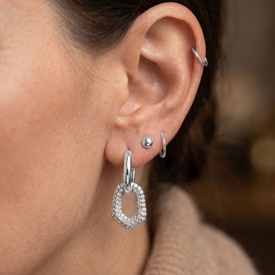 LUXURIANT DIAMOND - Lab Grown Diamant SI-GH SGL zertifiziert Ohrringe 925 Silber Rhodiniert ca. 1,00 ct.