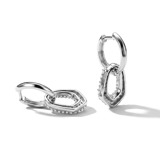 LUXURIANT DIAMOND - Lab Grown Diamant SI-GH SGL zertifiziert Ohrringe 925 Silber Rhodiniert ca. 1,00 ct.