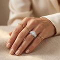 LUXURIANT DIAMOND - Lab Grown Diamant SI-GH SGL zertifiziert Ring 925 Silber Rhodiniert (Größe 20.00) ca. 3.18 ct