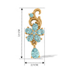 EVER TRUE AA Blauer Apatit Ohrringe Reine Bronze ca. 2,59 ct.