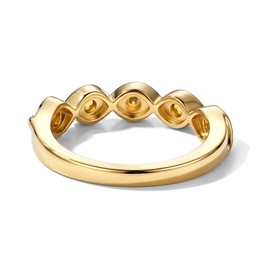 EverTrue Ring mit mehrfarbigen Diamantakzenten, Messing mit Gelbgold E-Beschichtung