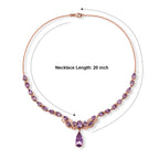 D'Joy AA Rose De France Amethyst Halskette ca. 50 cm 925 Silber 750 Roségold vermeil ca. 23,88 ct.