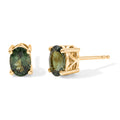 D'Joy Grüner Apatit Ohrringe 925 Silber 750 Gelbgold vermeil ca. 1,58 ct.