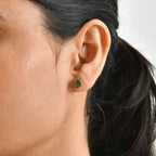 D'Joy Grüner Apatit Ohrringe 925 Silber 750 Gelbgold vermeil ca. 1,58 ct.