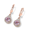 D'Joy AA Martha Rocha Kunzite, Moissanit Ohrringe 925 Silber 750 Roségold vermeil (10-15 Werktage Lieferzeit) ca. 3,96 ct.