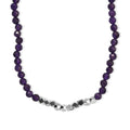 EVER TRUE Afrikanischer Amethyst Halskette ca. 45 cm Nickelfreies Messing Platiniert ca. 50.00 ct