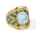 EVER TRUE AA Larimar Ring Reine Bronze (Größe 17.00) ca. 4,68 ct