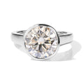 D'Joy Moissanit Ring 925 Silber Rhodiniert (Größe 17.00) ca. 4,65 ct