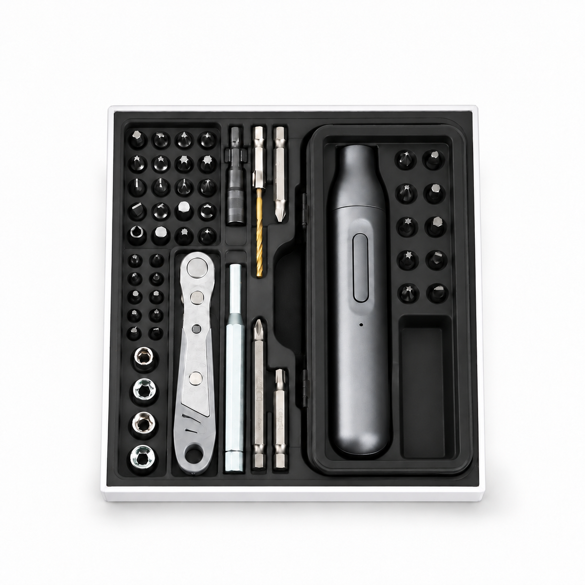Akku-Schraubendreher-Set, 3,7 V, USB-C-Ladeanschluss, Schwarz